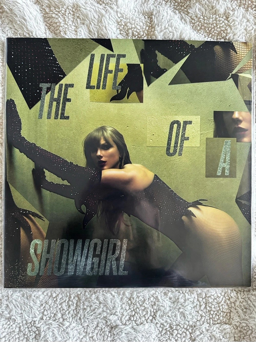 Taylor Swift The Life of a Showgirl Vinyl Record Green & Black Shiny Bug edition